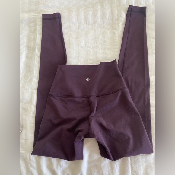 lululemon athletica Pants - Lululemon Wunder Under High-Rise Leggings – 28” – Dark Burgundy – Size 4